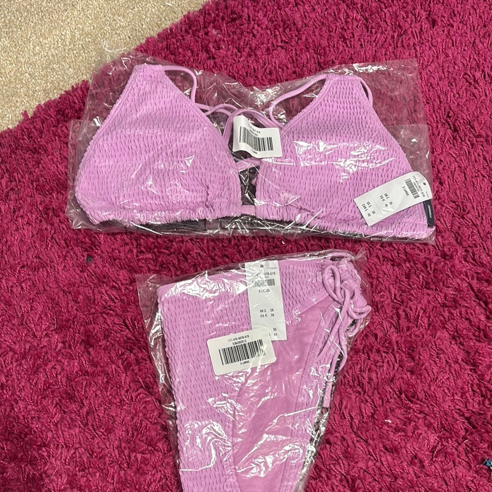 Abercrombie & Fitch Pink Bralette Bikini Set